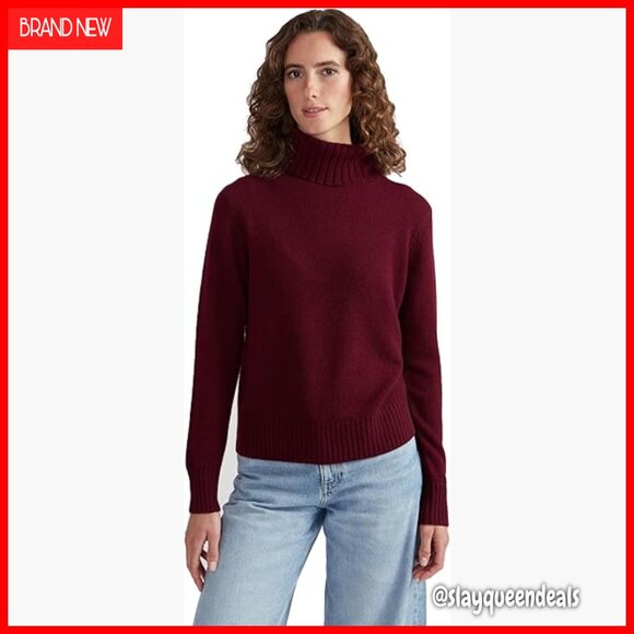 100% Cashmere Turtleneck Sweater Regular Fit Pullover for Fall Winter